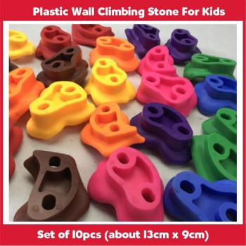 Climbing Stone Plastic for Concrete Wall , for children ,Set of 10pcs